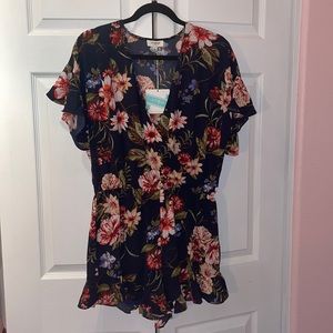 Short floral romper :)